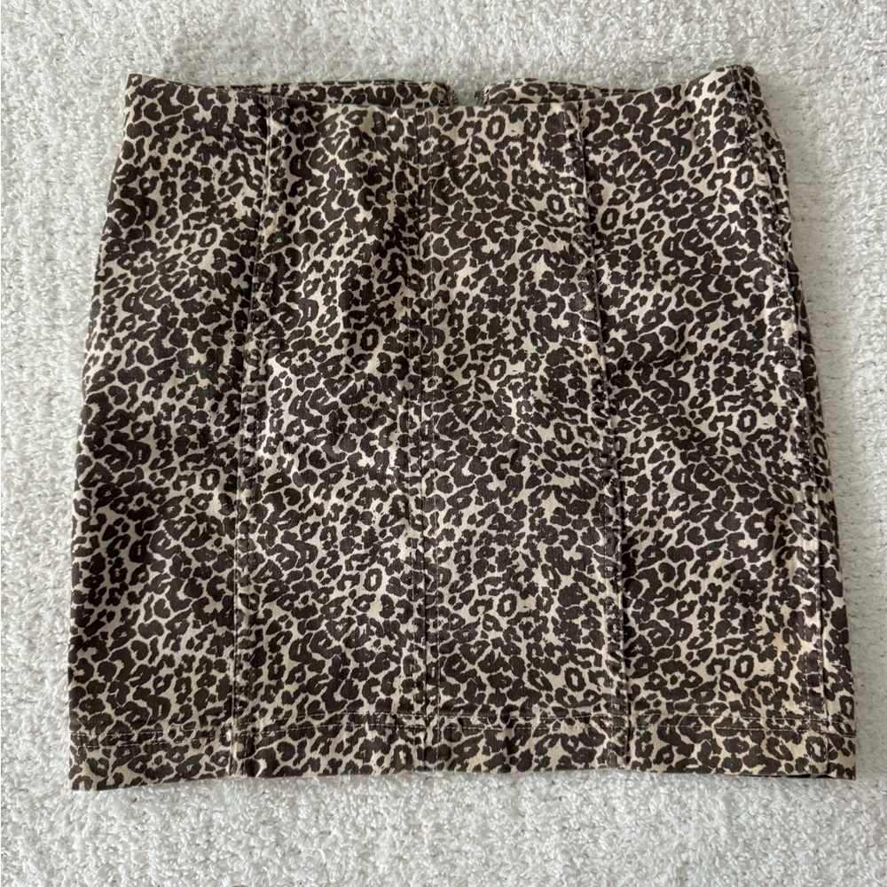 Free people leopard/cheetah skirt